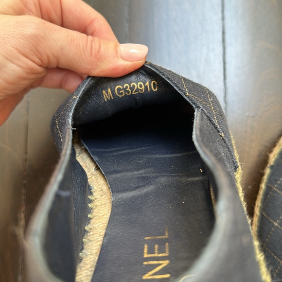 CHANEL Navy & Olive Canvas Platform Espadrilles, Size 38 - Picture 11 of 11